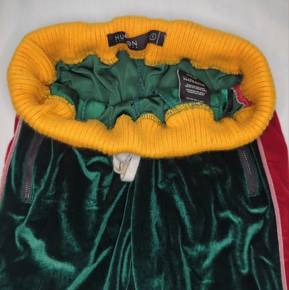 Hudson Outerwear Green Velvet Women's Track Pants Size Small 100% Polyester - Picture 10 of 13